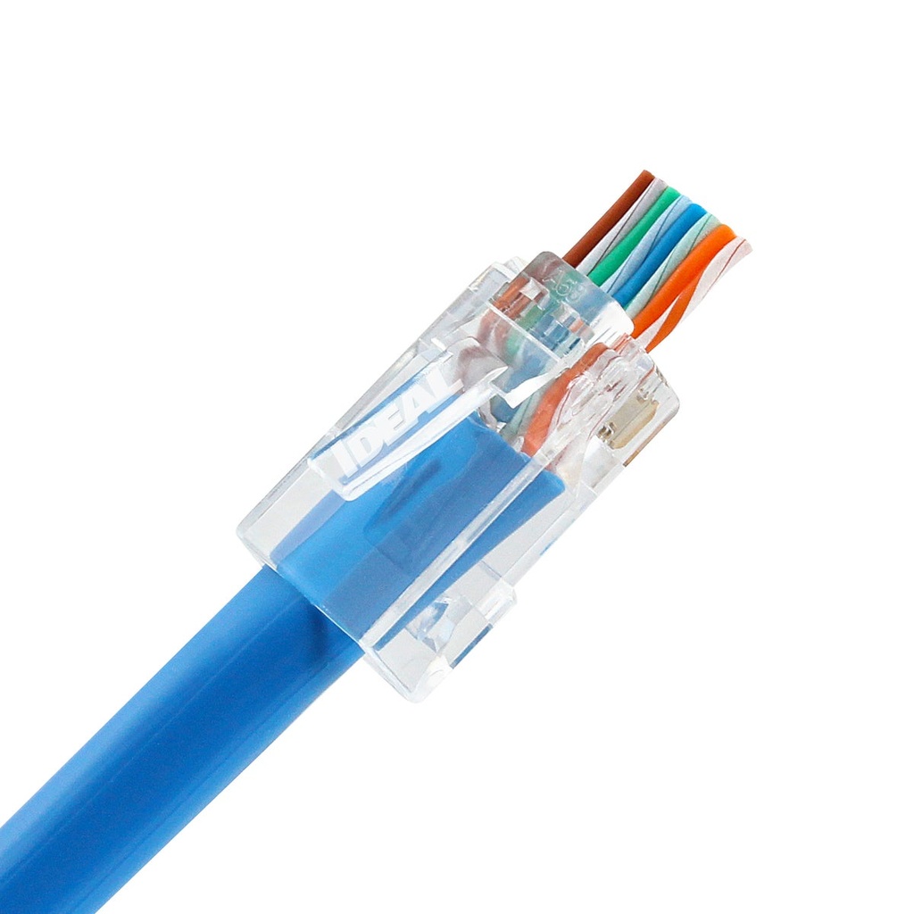 CAT6 Feed-Thru RJ45 Connectors, Card of 10