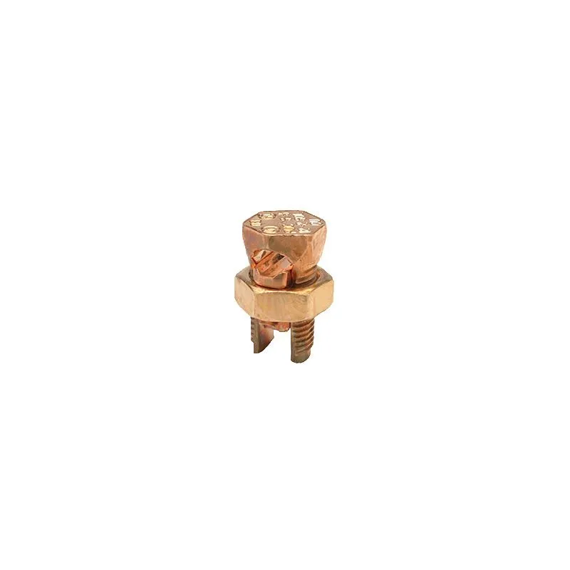Copper Split Bolt Connector for Two Conductors - 6 AWG - 2 AWG (Equal Main & Tap) Copper Split Bolt Connector for Two Conductors - 6 AWG - 2 AWG (Equal Main & Tap)
