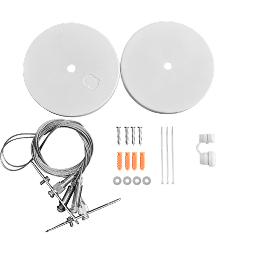 Reno Rail Pendant Mount Canopy with Suspension Cable for Rounded Architectural Strip