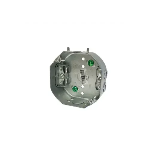 [54151-LA]  4" Octagonal Box with Cable Clamps & Mounting Bracket - Shallow | 54151-LA