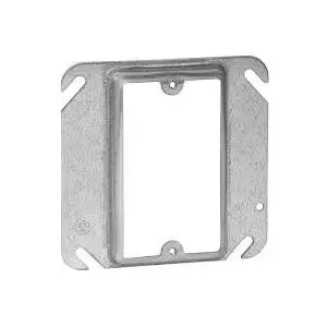 [E103621] 4" Square Box Mud Ring Single Decora Device Raised 1/2"
