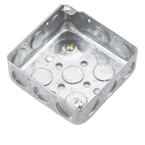 [52151-K] 4" Square Steel Conduit Box with Concentric Knockouts | 52151-K