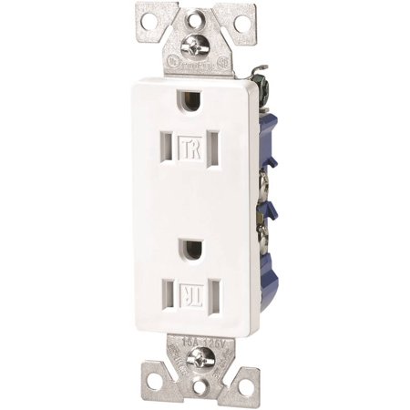[TR1107W-E] Eaton Wiring Decorator Tamper Resistant Duplex Receptacle  White