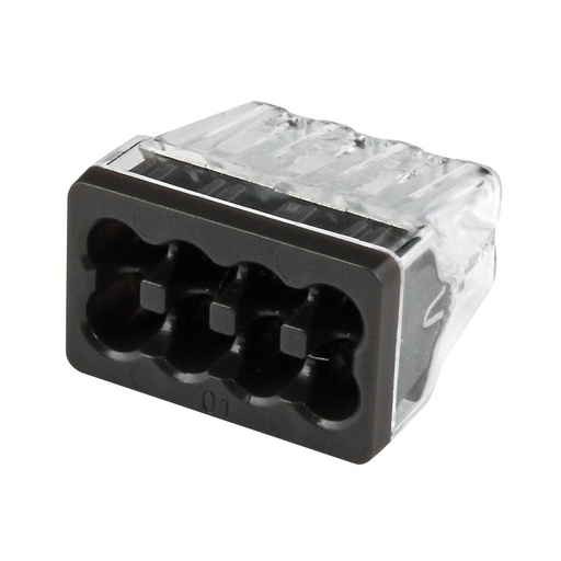 [30-1090J] In-Sure® Push-In Wire Connectors, Model 90 8-Port Black, Jar of 150