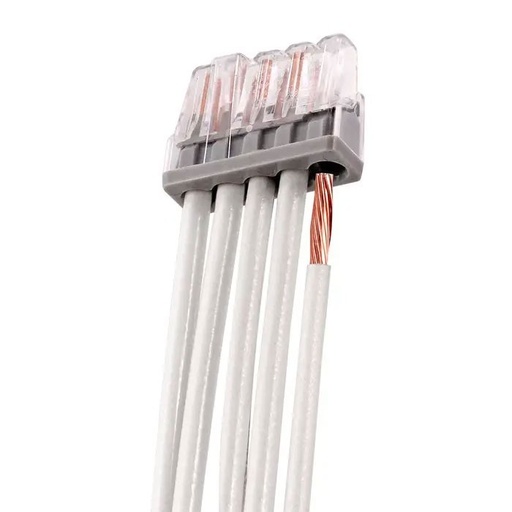 [30-1687] In-Sure® Push-In Wire Connectors, Model 87 5-Port Grey, Box of 3,000