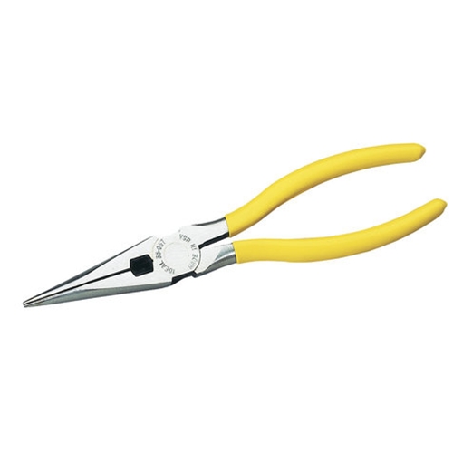[35-038] Long-Nose Pliers w/Cutter 8-1/2", Dipped-Grip