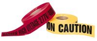 [42-051] Barricade Tape, "Danger High Voltage", Red, 3" x 1,000'