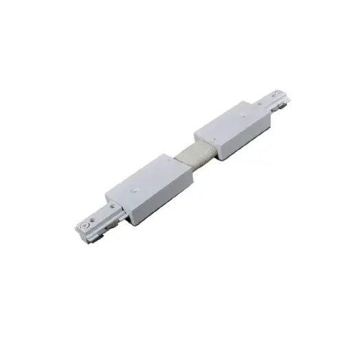 3 Wires Surface Mounted Track Accessory Bendable Straight Connector White