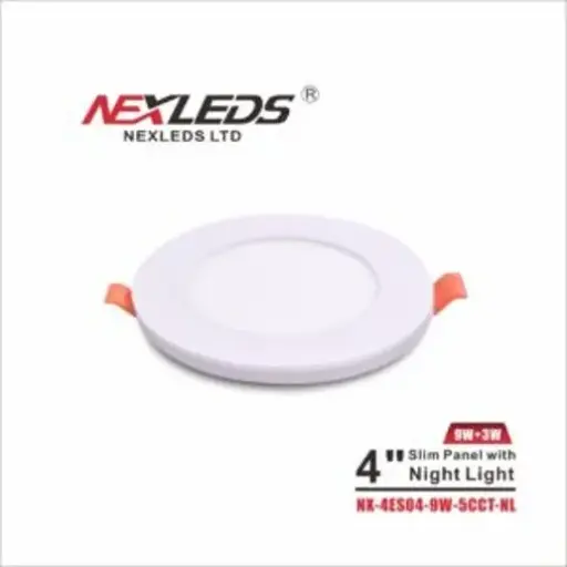 [NX-4ES04-9W-5CCT-NL] 4" Round Slim Panel with Night Light