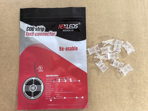 [NX-8MMCONN] Nexleds LED COB TAPE LIGHT Connector Coupling (NX-8MMCONN)