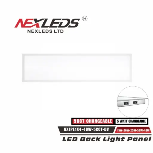 [NXLPE1X4-40W-5CCT-DV] 1X4 Backlit Flat Panel 5CCT 
