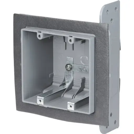 [PB02VB]  2 Gang Plastic Box With Gasket | PB02VB