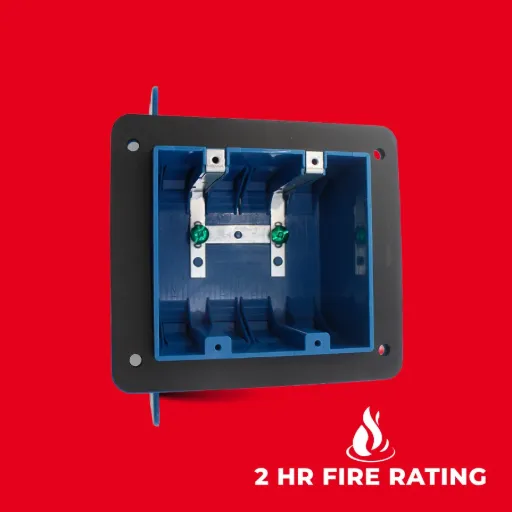 [WPB02-FR] Two Gang Insulated Vapour Proof Non-metallic Switch and Outlet Box | PB02VB