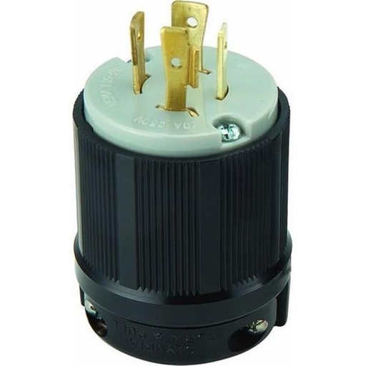 [89755] Morris Products 89755 Twist Lock Male Plugs - 3 Pole; 4 Wire; 20A 250VAC