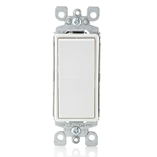 [5601-2W] Leviton 5601-2W 15A  120/277V Decora Rocker Single-Pole
