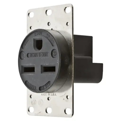 [HBL9330] Hubbell HBL9330 Receptacle 2P3W 30A 250V 6-30R Black
