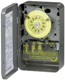 [T101] Intermatic T101 24-Hour Mechanical Time Switch, 12 ON/Off Operations - Manual Override & Included Trippers, Designed for Industrial, Commercial, Residential