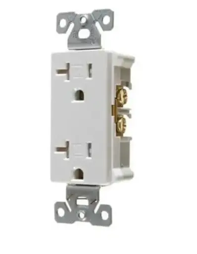 [5615] Point Duplex Outlet Vista Decora 20A Tamper Resistance White