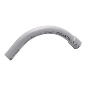 [EE6090] 5" PVC 90° Elbow, 60" Radius, Schedule 40, Gray, Bell End