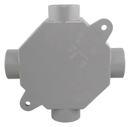 [OB20] OB20 4"x2" PVC Octagonal Box 1" Hub Scepter