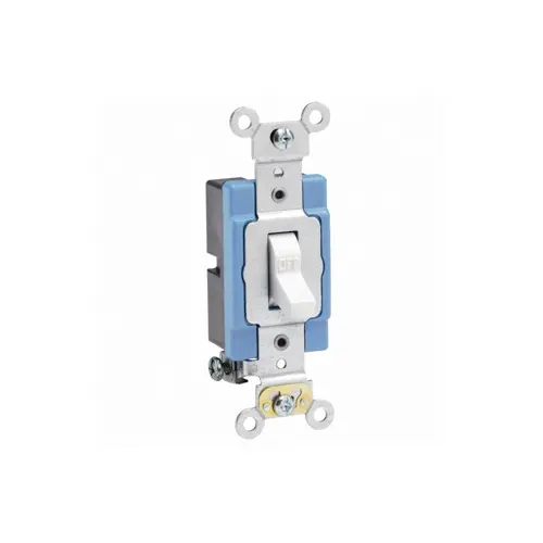 [1201-2W] Leviton 15 Amp Toggle Switch, Quiet Switch, Extra Heavy Duty Spec Grade