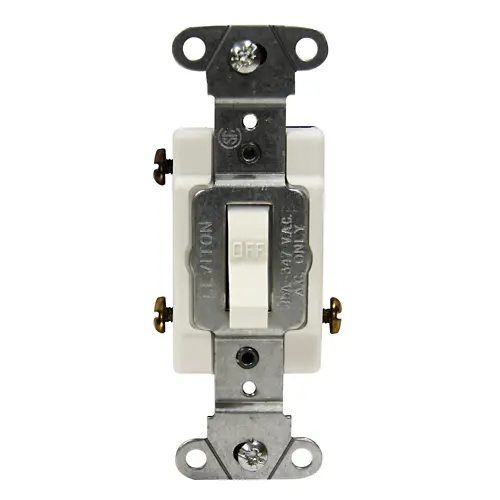 [18203-CW] Leviton 15 Amp Toggle Switch, 3-Way, Canadian, Commercial Spec Grade