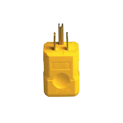 [5256-VY] Leviton 15 Amp, 125 Volt, Straight Blade Plug, Industrial Grade