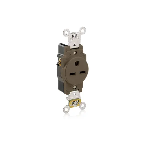 [5661] Leviton 15 Amp Single Receptacle/Outlet, Industrial Grade, Self-Grounding 5661