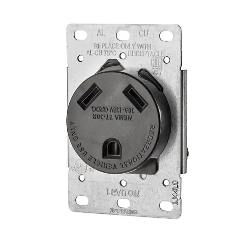 [7313-S00] Leviton 30 Amp Flush Mount Outlet/Receptacle