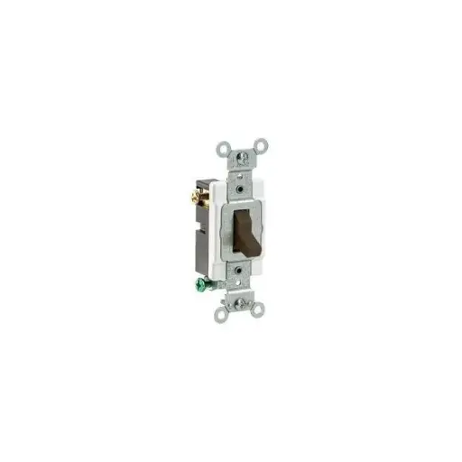 [CS315-2] Leviton CS315-2 3-Way Grounding AC Quiet Toggle Switch, 120/277 VAC, 15 A, 1/2, 2 hp Power Rating