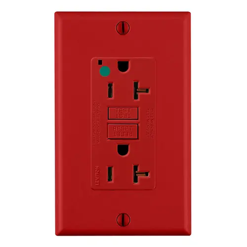[GFNT2-HGR] Leviton 20 Amp SmartlockPro® GFCI Receptacle/Outlet, Hospital Grade