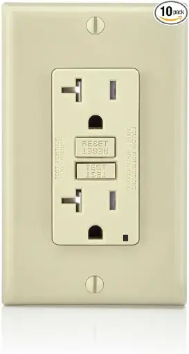 [GFTR2-I] Leviton GFTR2-I Smartest Self-Test Smartlockpro Slim GFCI Tamper-Resistant Receptacle with LED Indicator, 20-Amp, 