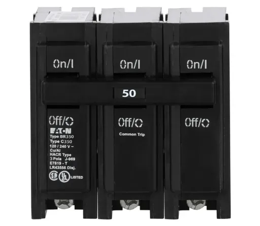 [BR350] Eaton BR350 50A 3-Pole Plug-In Circuit Breaker