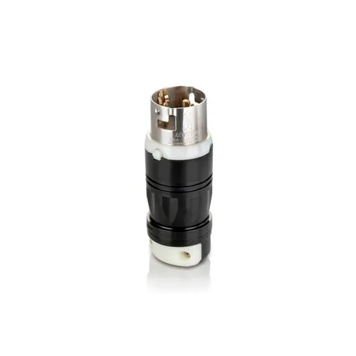 [CS8165C] Leviton 50 Amp, 480 Volt, Black & White Locking Plug, Industrial Grade CS8165C