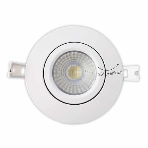 [VO-GRP4W10-120-D-5WY / BK / Slim] Votatec VO-GRP4W10-120-D-5WY Black 10W 4" Gimbal Slim Round Panel